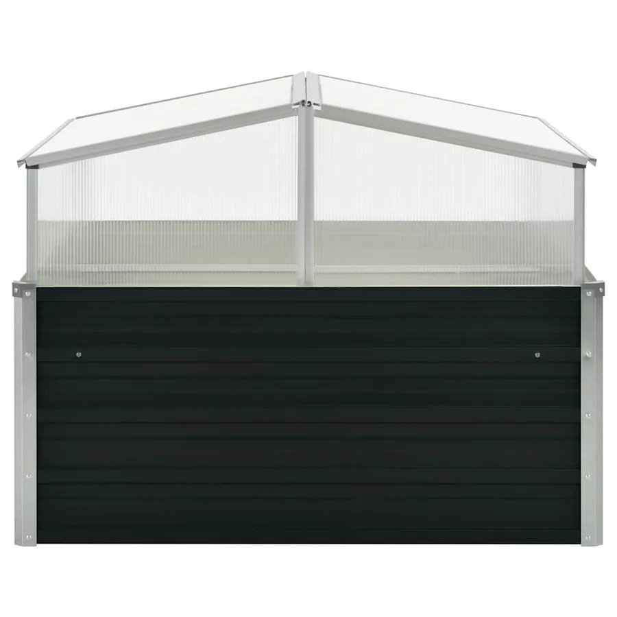 Serre Anthracite 100x100x77 cm Acier galvanisé - 2