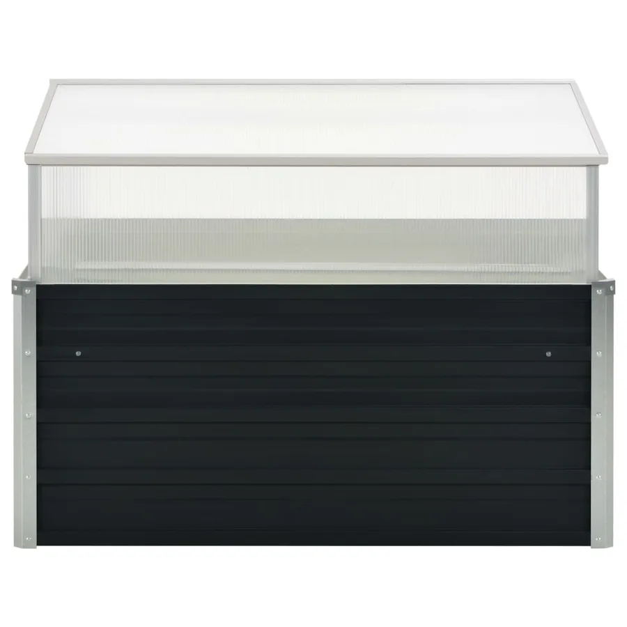 Serre Anthracite 100x100x77 cm Acier galvanisé - 3