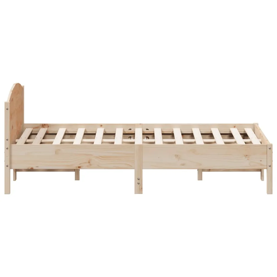 Cadre de lit sans matelas 140x190 cm bois de pin massif - 5
