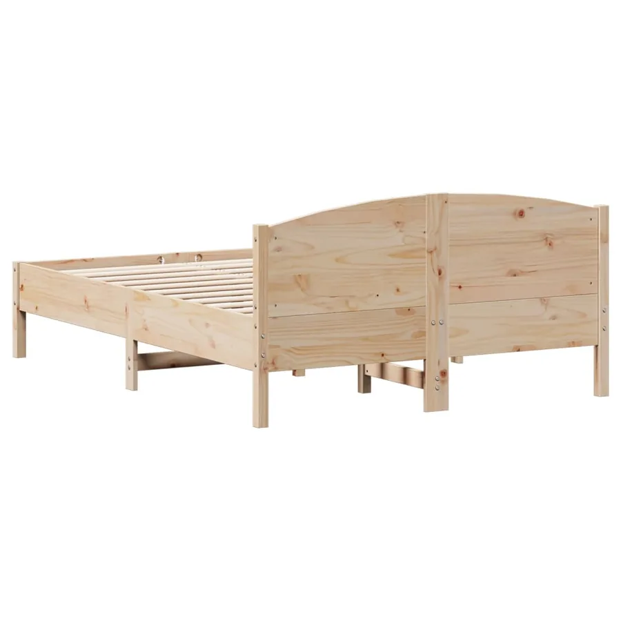 Cadre de lit sans matelas 140x190 cm bois de pin massif - 6