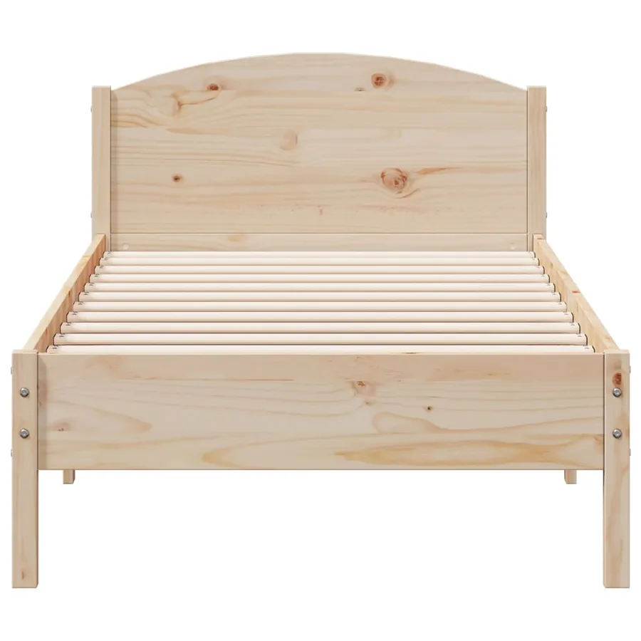 Cadre de lit sans matelas 100x200 cm bois massif de pin - 4