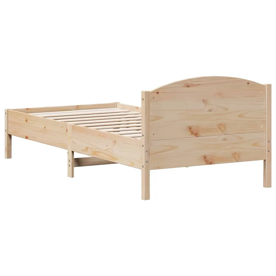 Cadre de lit sans matelas 100x200 cm bois massif de pin - 6