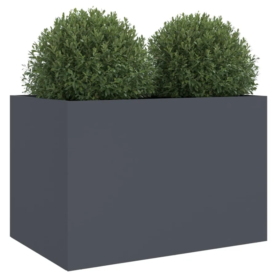 Jardinière anthracite 62x47x46 cm acier - 4