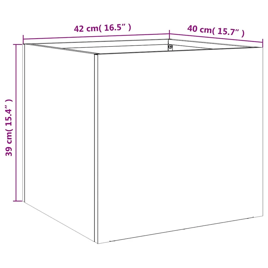 Jardinières 2 pcs argenté 42x40x39 cm acier galvanisé - 11
