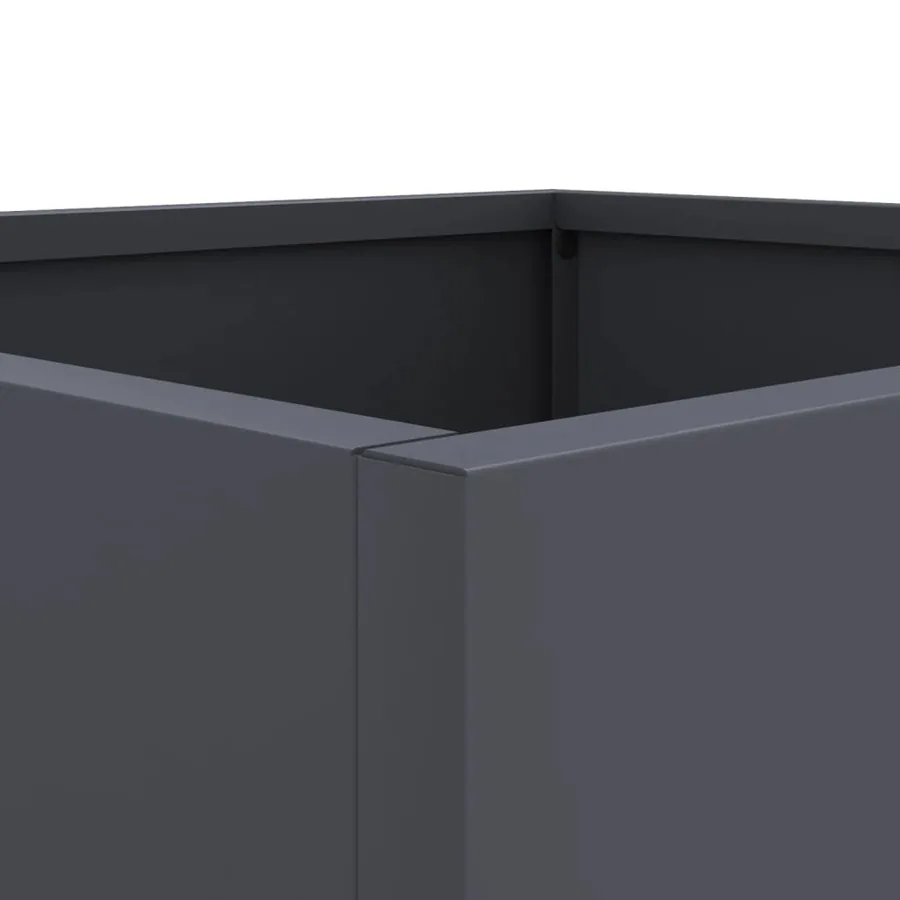 Jardinières 2 pcs anthracite 49x47x46 cm acier - 9