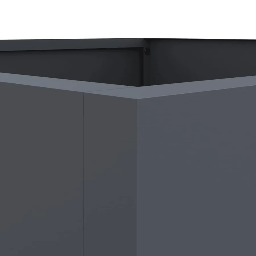 Jardinière anthracite 52x48x75 cm acier - 7
