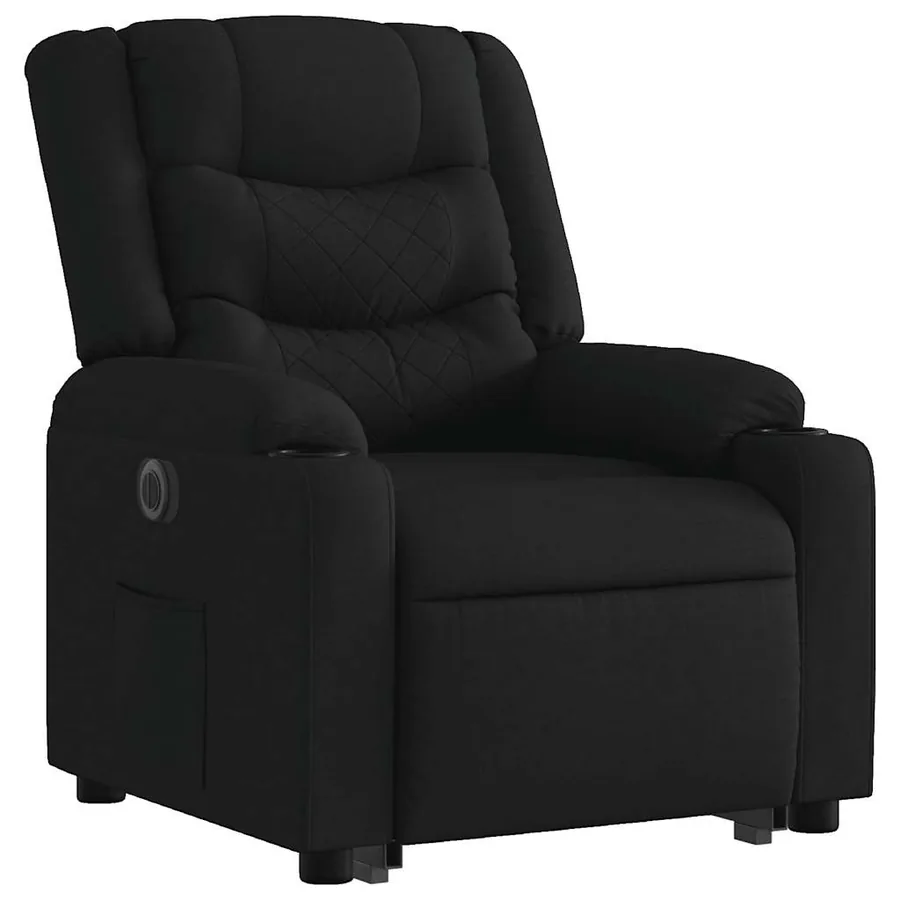 Fauteuil inclinable électrique noir tissu - 4