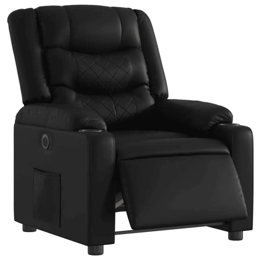 Fauteuil inclinable électrique Noir Similicuir - 3