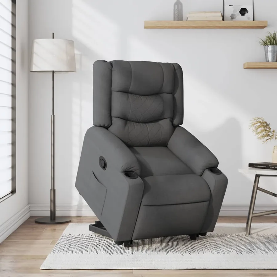 Fauteuil inclinable Gris foncé Tissu - 15
