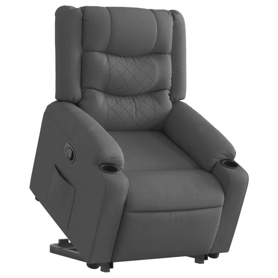 Fauteuil inclinable Gris foncé Tissu - 3