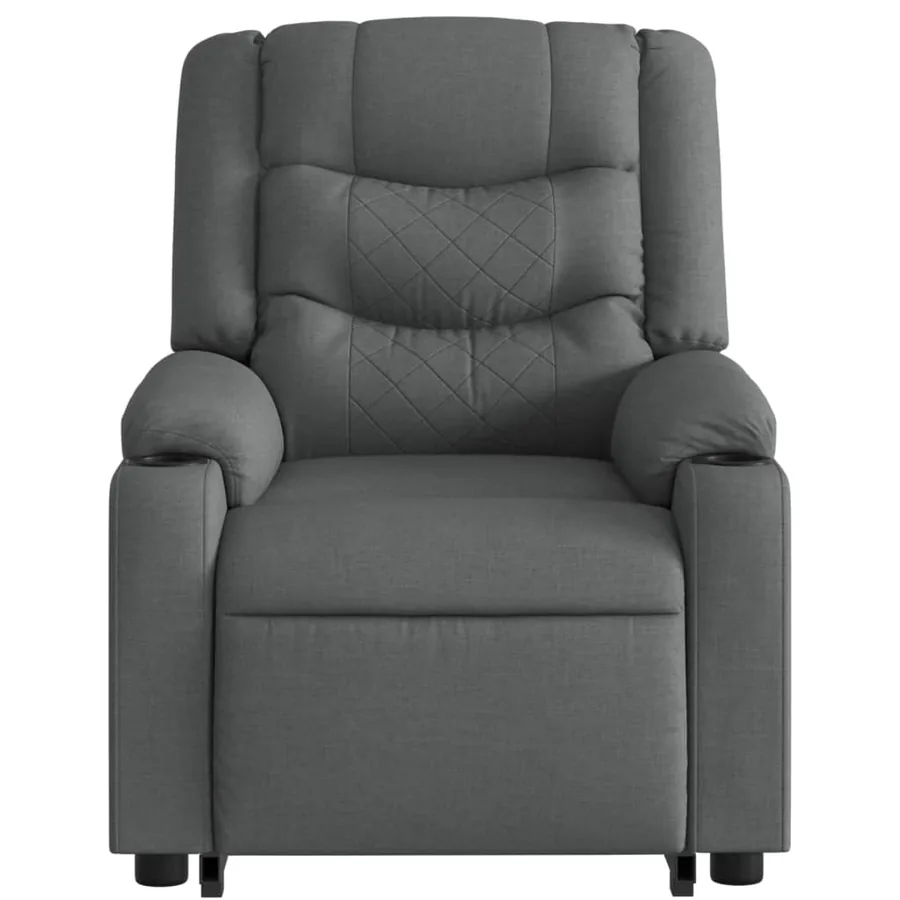 Fauteuil inclinable Gris foncé Tissu - 9