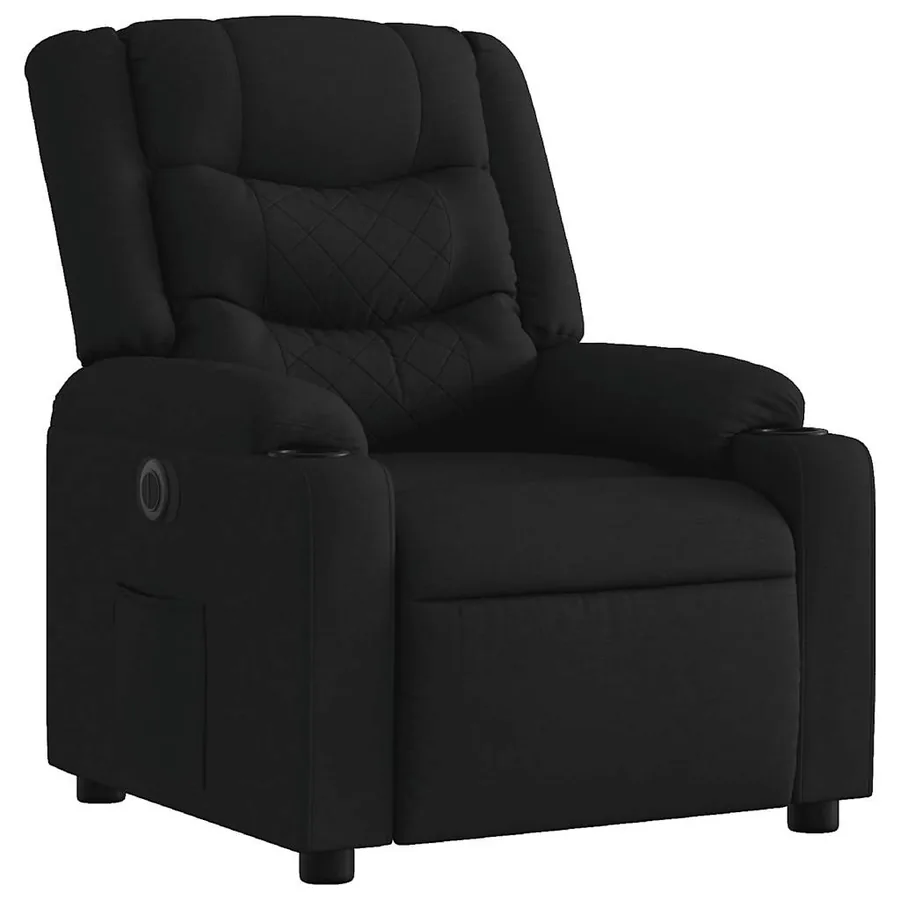 Fauteuil inclinable électrique Noir Tissu - 4
