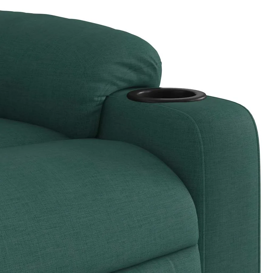 Fauteuil inclinable vert foncé tissu - 11
