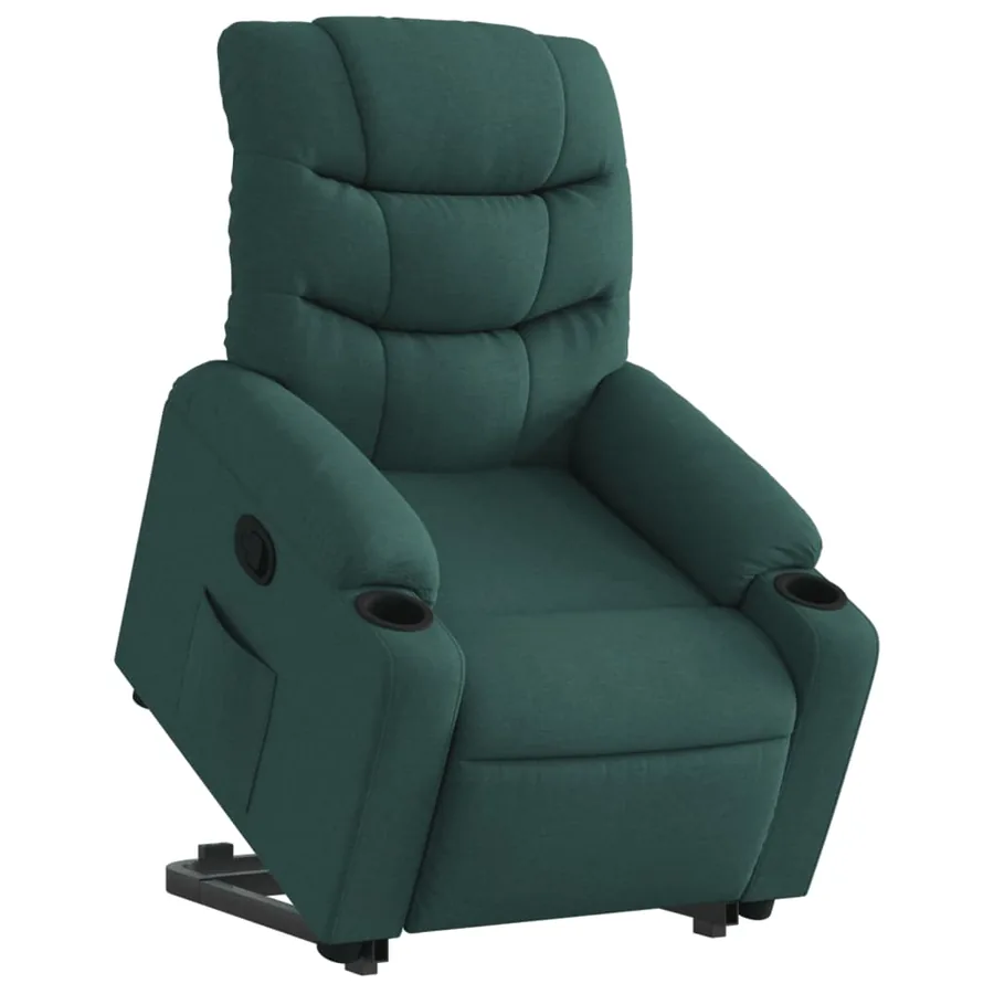 Fauteuil inclinable vert foncé tissu - 3