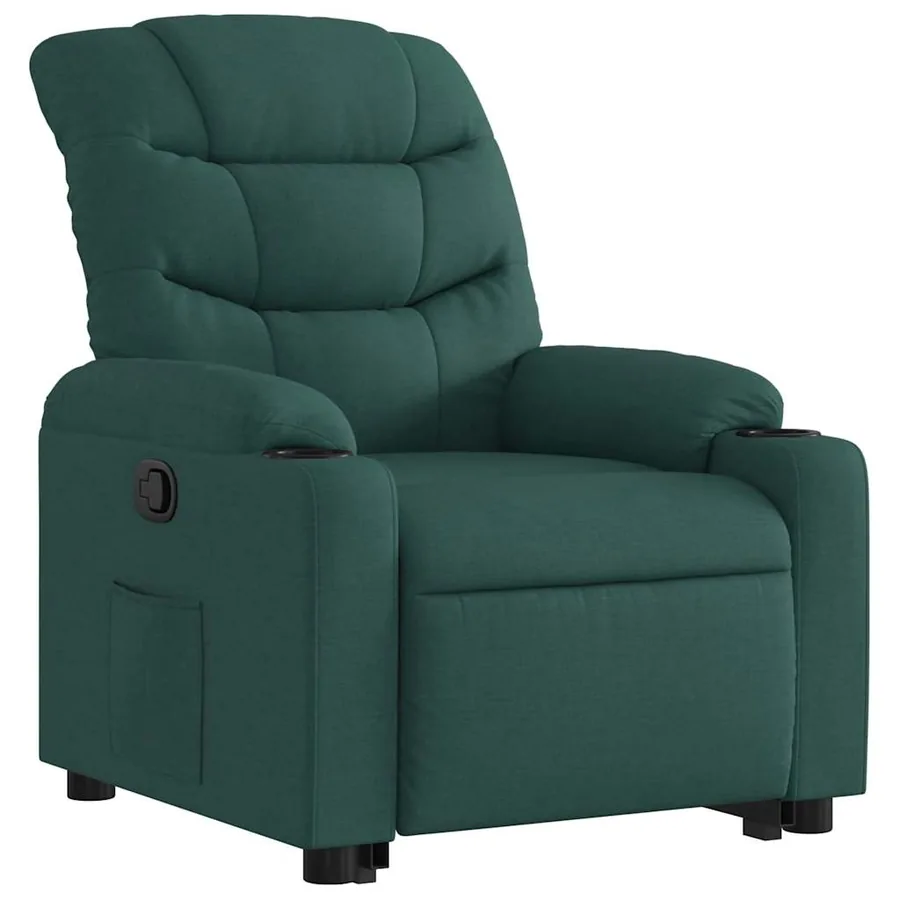Fauteuil inclinable vert foncé tissu - 4