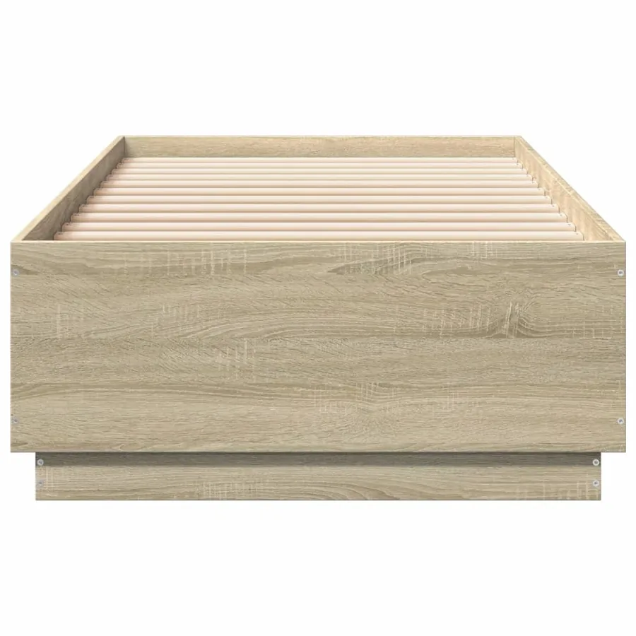 Cadre de lit avec LED sans matelas chêne sonoma 100x200 cm - 6