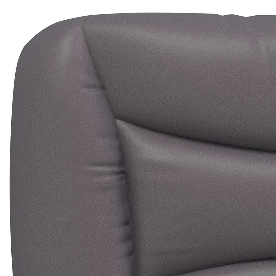 Cadre de lit sans matelas Hvar gris 90x190 cm similicuir - 9