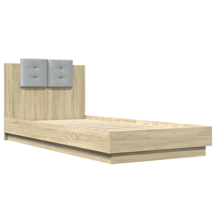 Cadre de lit sans matelas chêne sonoma 100x200 cm - 3