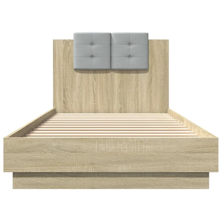 Cadre de lit sans matelas chêne sonoma 100x200 cm - 4