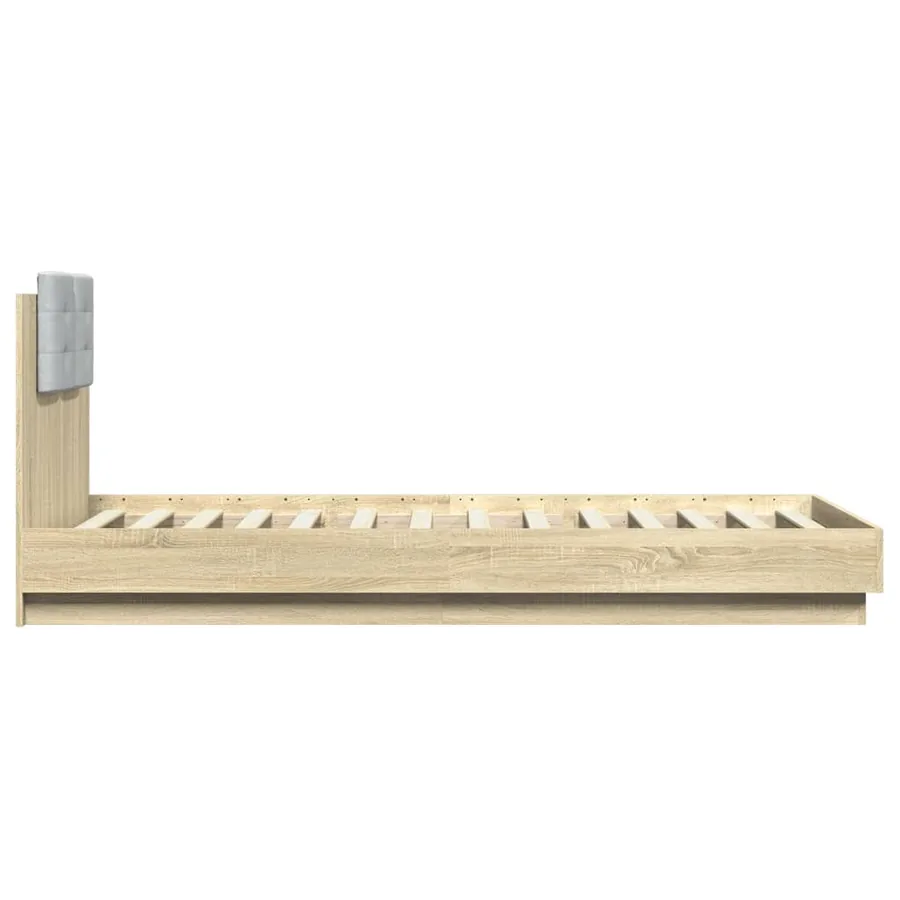 Cadre de lit sans matelas chêne sonoma 100x200 cm - 5