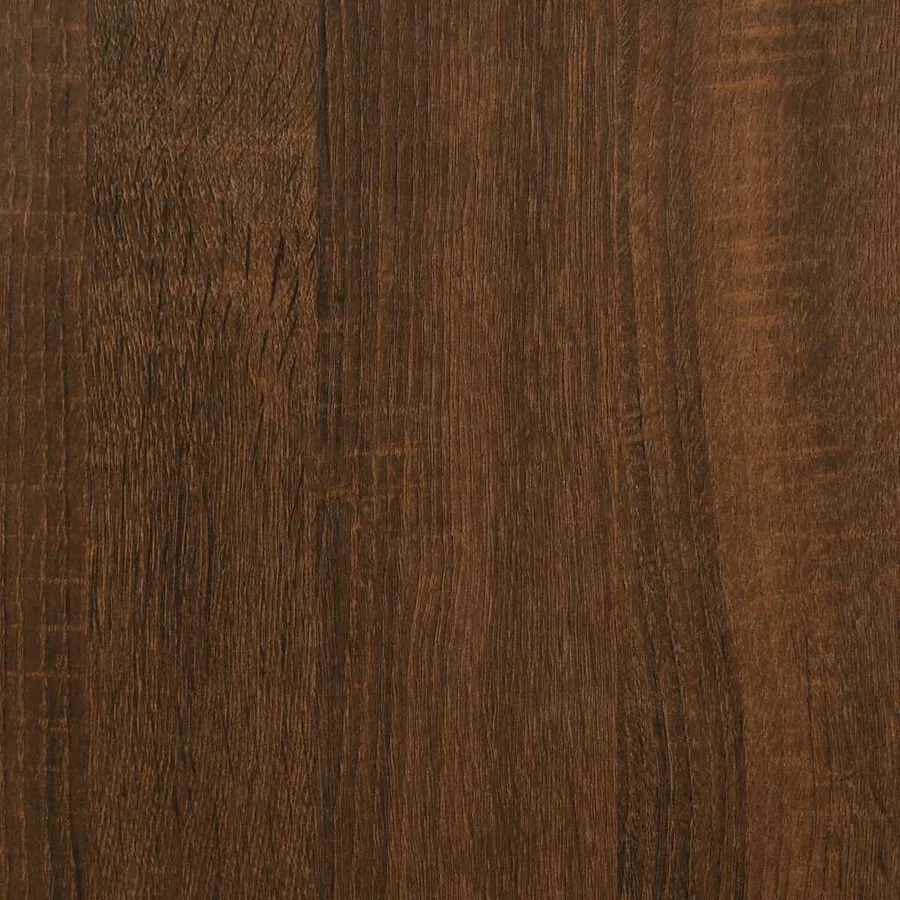 Cadre de lit avec LED sans matelas chêne marron 200x200 cm - 14
