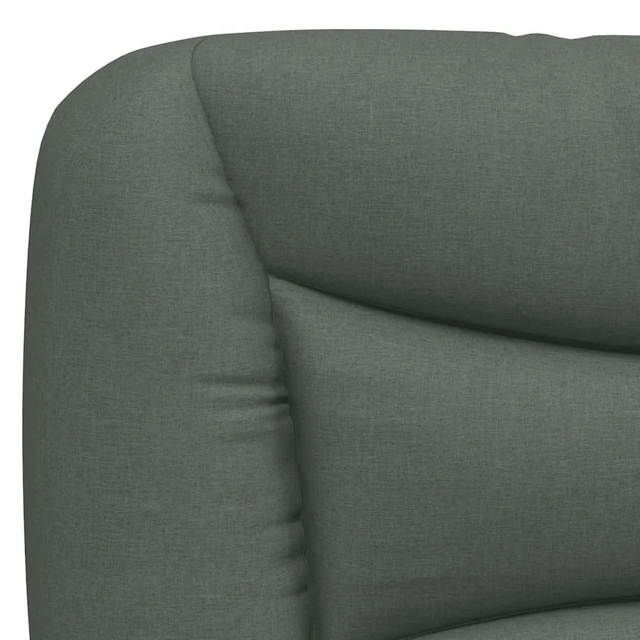 Cadre de lit sans matelas Hvar gris foncé 90x190 cm tissu - 10
