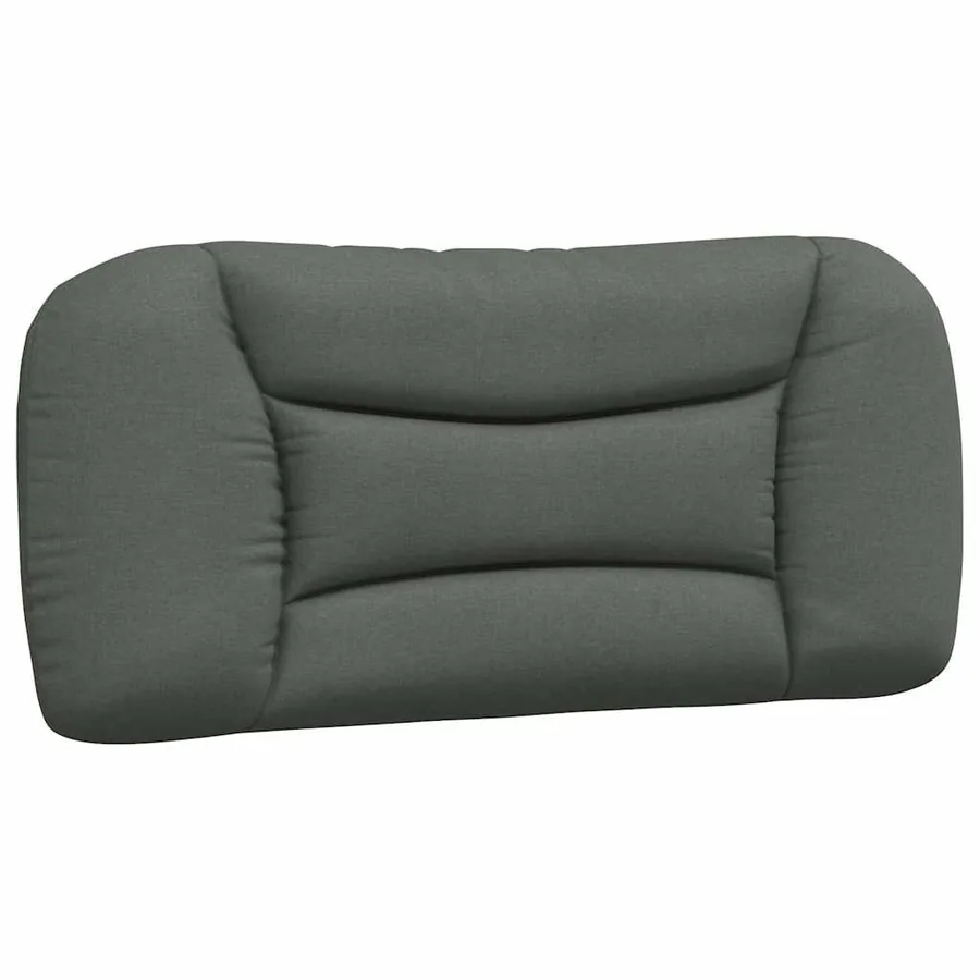Cadre de lit sans matelas Hvar gris foncé 90x190 cm tissu - 8