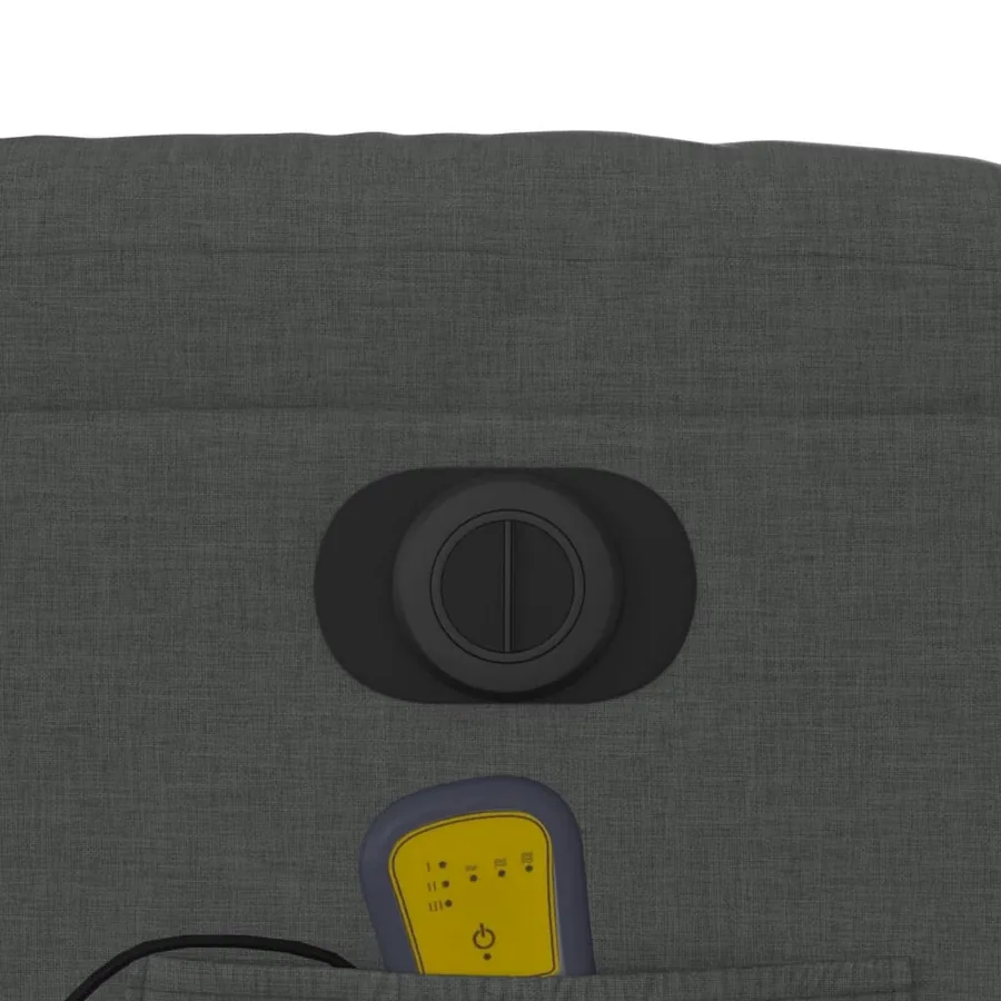 Fauteuil inclinable de massage électrique Gris foncé Tissu - 13