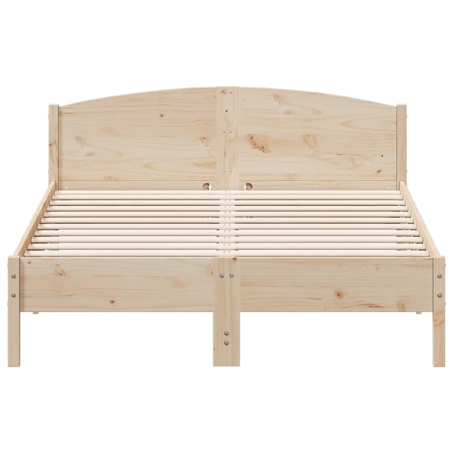 Cadre de lit sans matelas 150x200 cm bois de pin massif - 4