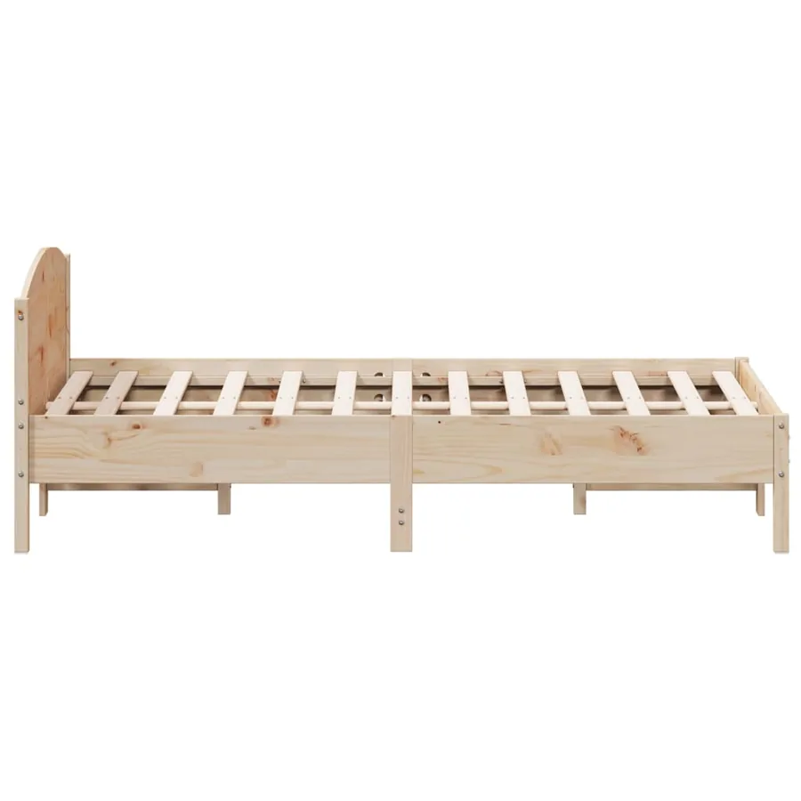 Cadre de lit sans matelas 150x200 cm bois de pin massif - 5