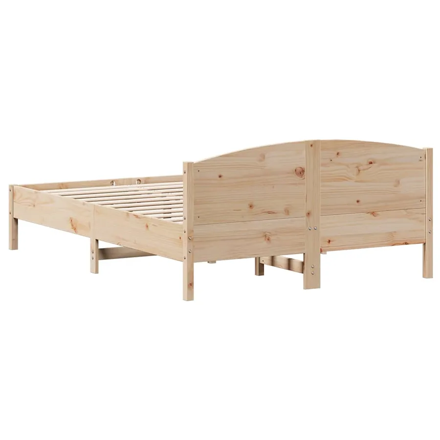 Cadre de lit sans matelas 150x200 cm bois de pin massif - 6