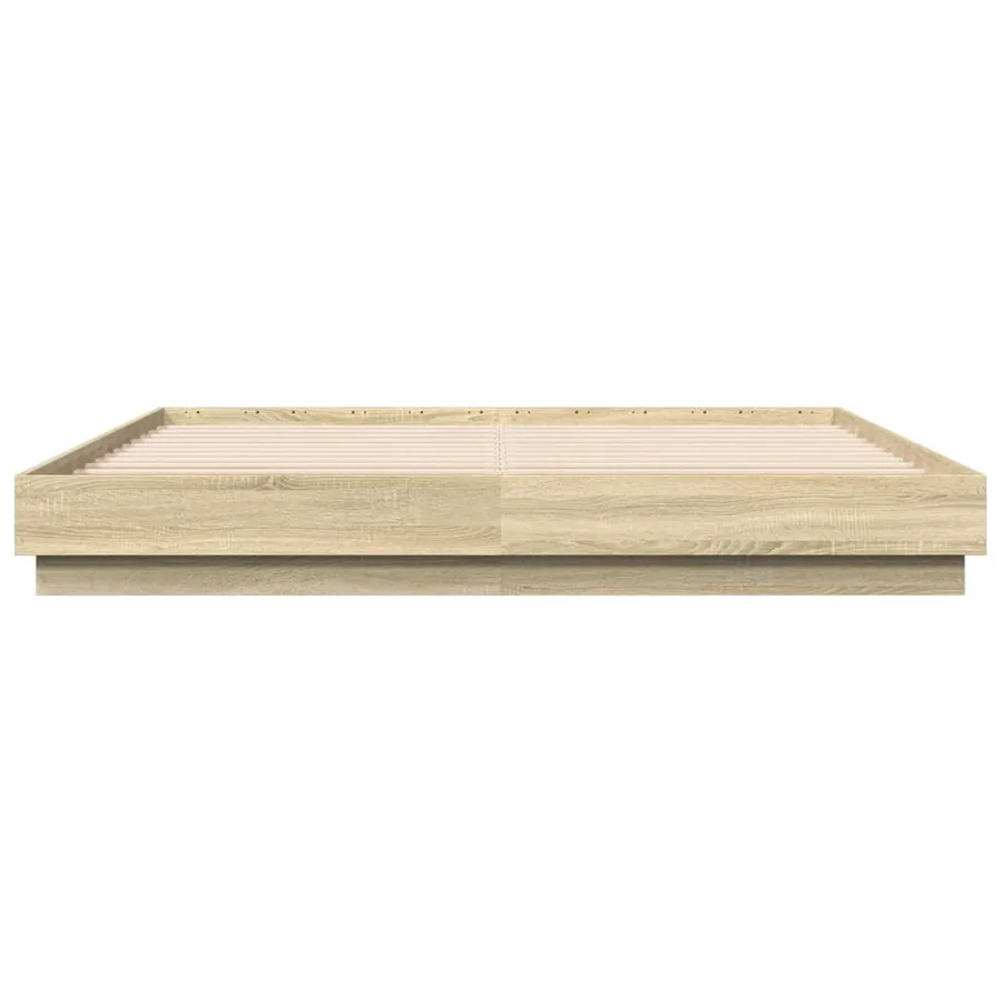 Cadre de lit sans matelas chêne sonoma 200x200 cm - 4