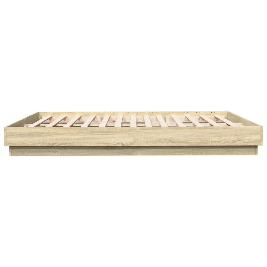 Cadre de lit sans matelas chêne sonoma 200x200 cm - 5