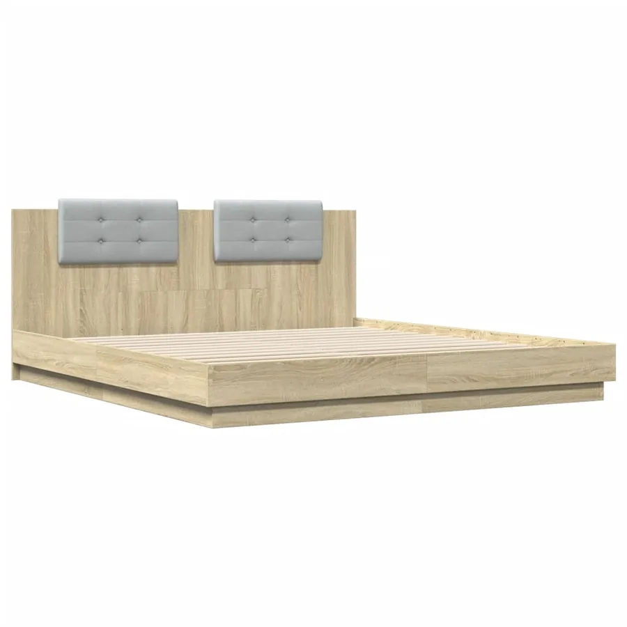 Cadre de lit sans matelas chêne sonoma 200x200 cm - 3