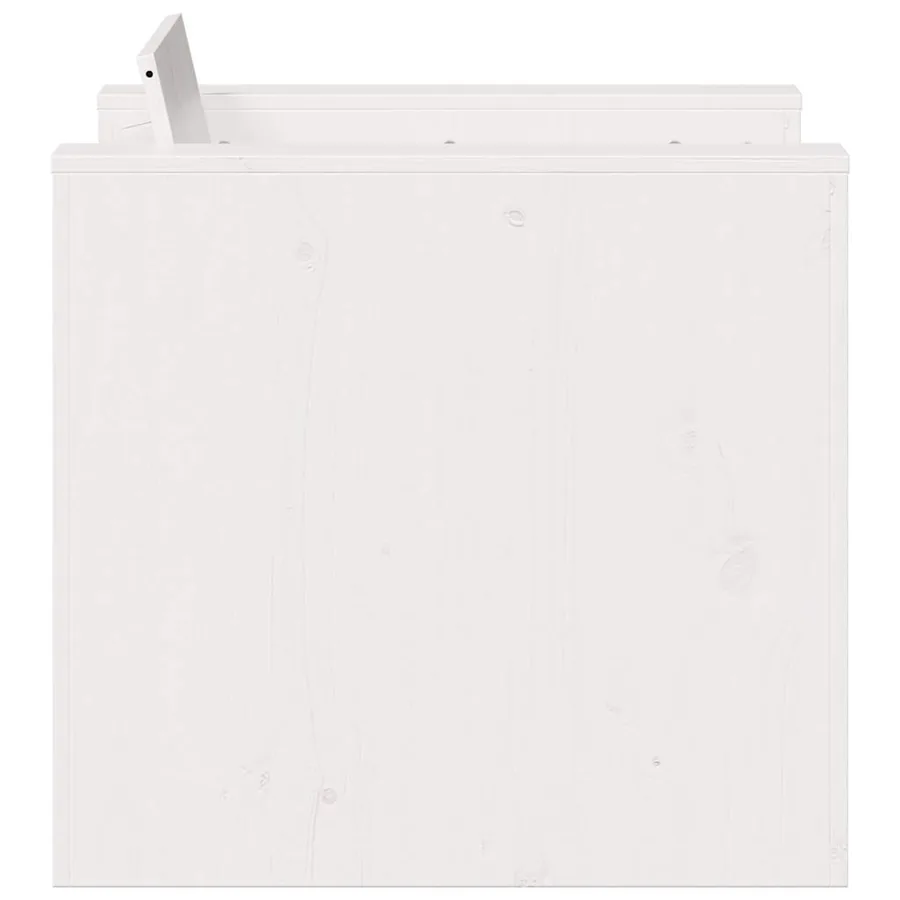Salon de jardin 2 pcs blanc bois de pin massif - 6