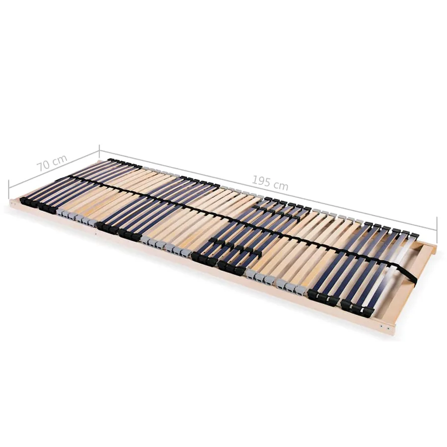 Sommier à lattes sans matelas avec 42 lattes 7 zones 70x200 cm - 8
