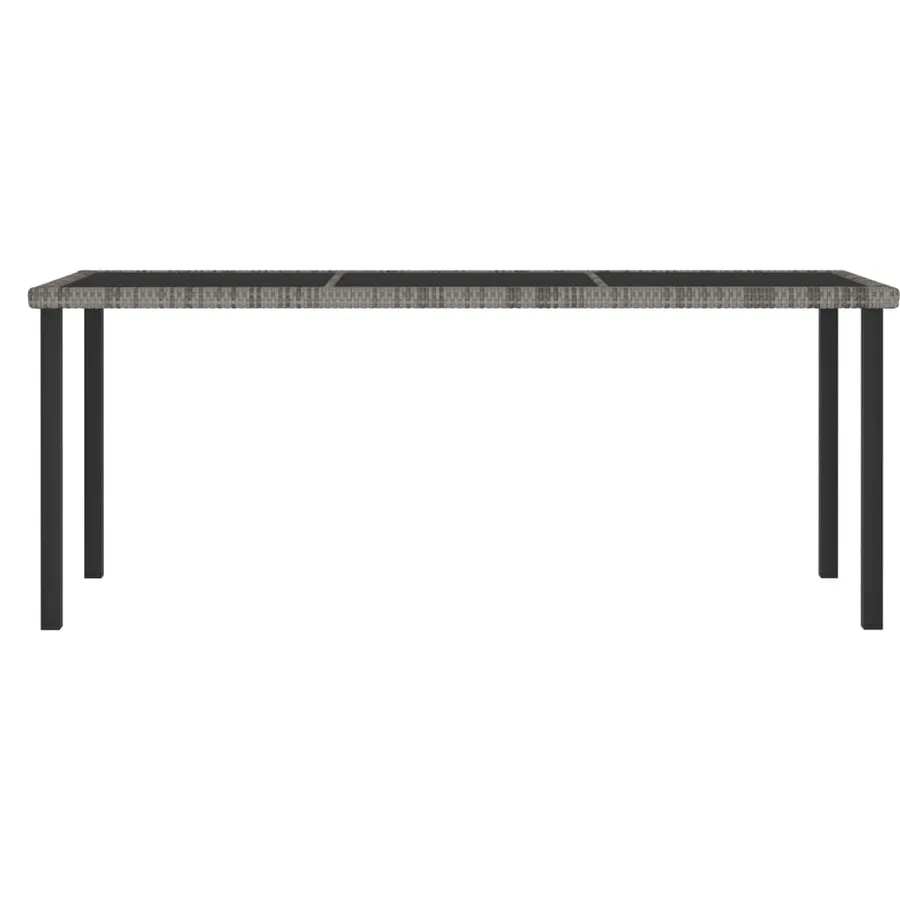 Ensemble à manger de jardin 7 pcs Résine tressée Gris - 4