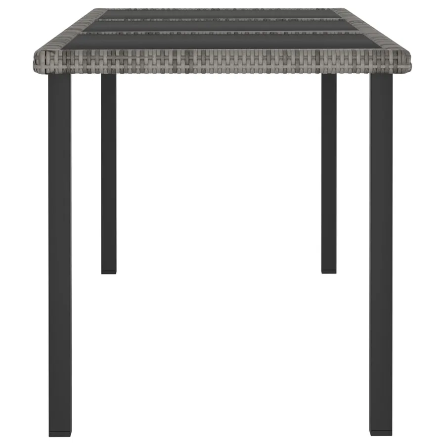 Ensemble à manger de jardin 7 pcs Résine tressée Gris - 5