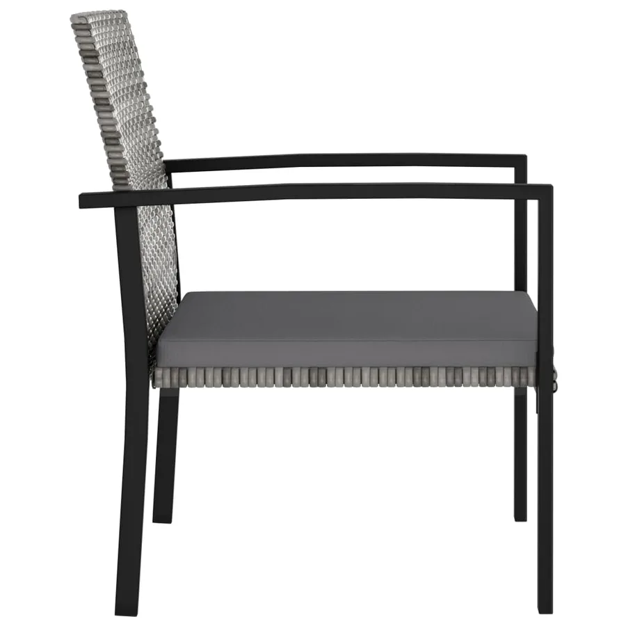 Ensemble à manger de jardin 7 pcs Résine tressée Gris - 9