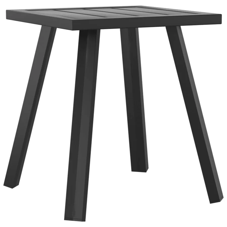 Chaises longues lot de 2 avec table et coussins gris poly rotin - 7