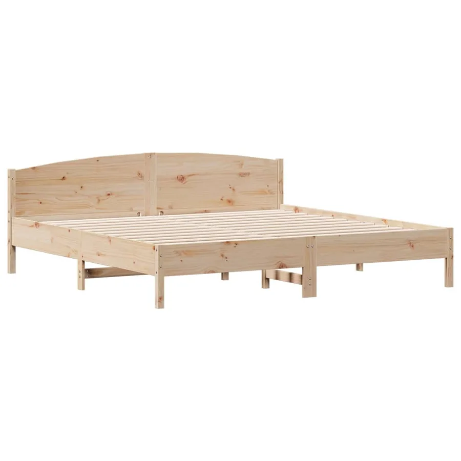 Cadre de lit avec tête de lit 200x200 cm Bois de pin massif - 2