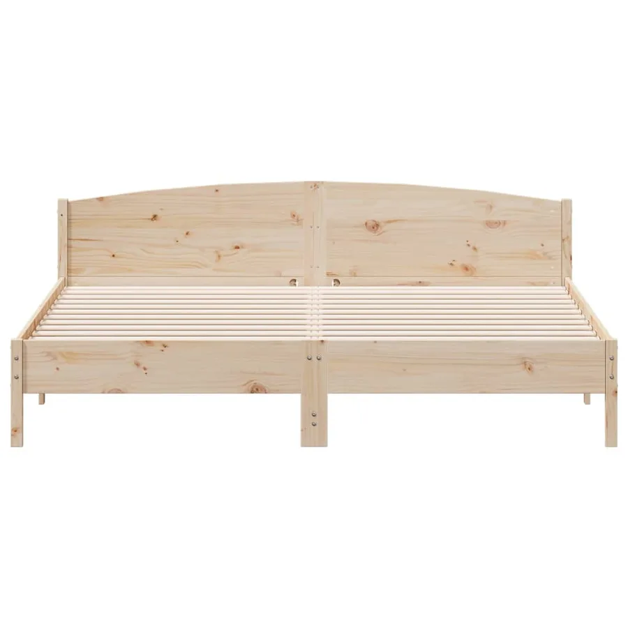 Cadre de lit avec tête de lit 200x200 cm Bois de pin massif - 4