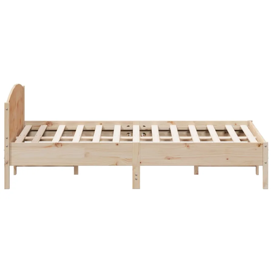 Cadre de lit avec tête de lit 200x200 cm Bois de pin massif - 5