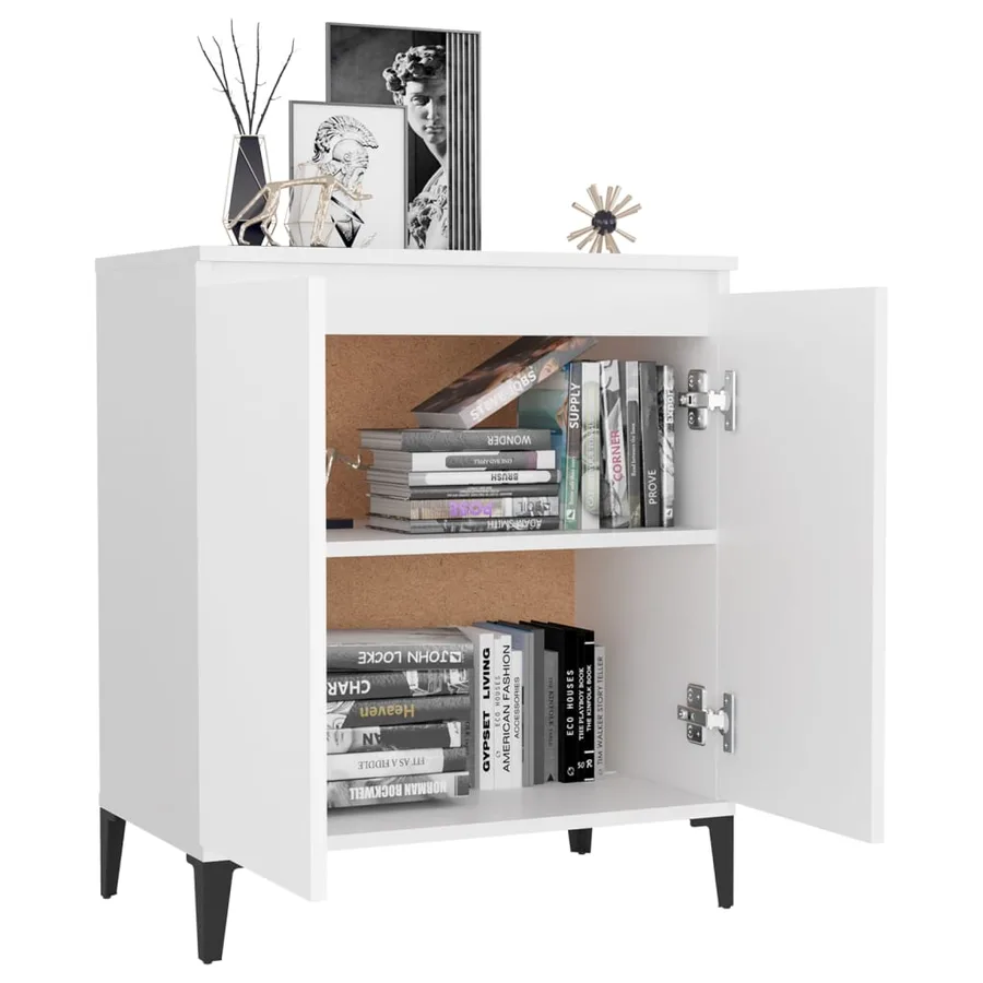 Buffet blanc 60x35x70 cm bois d'ingénierie - 3