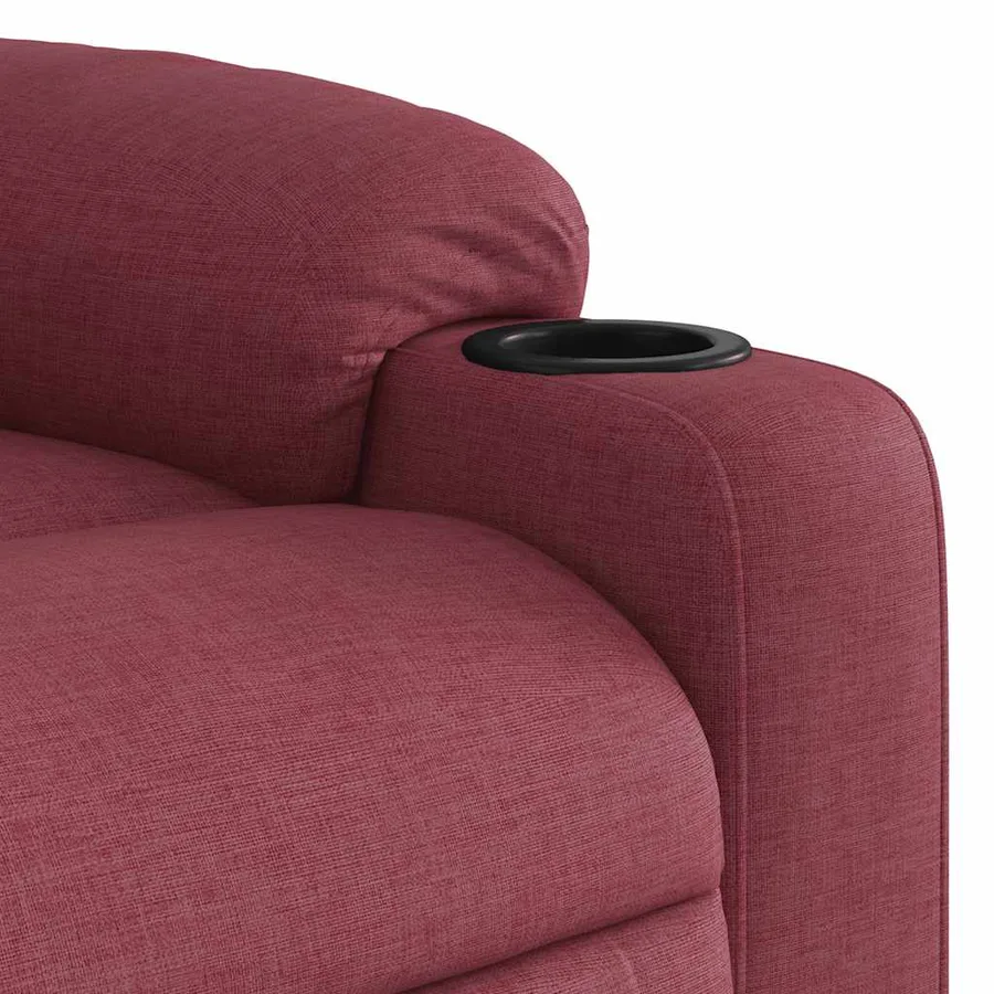 Fauteuil inclinable électrique Rouge bordeaux Tissu - 11