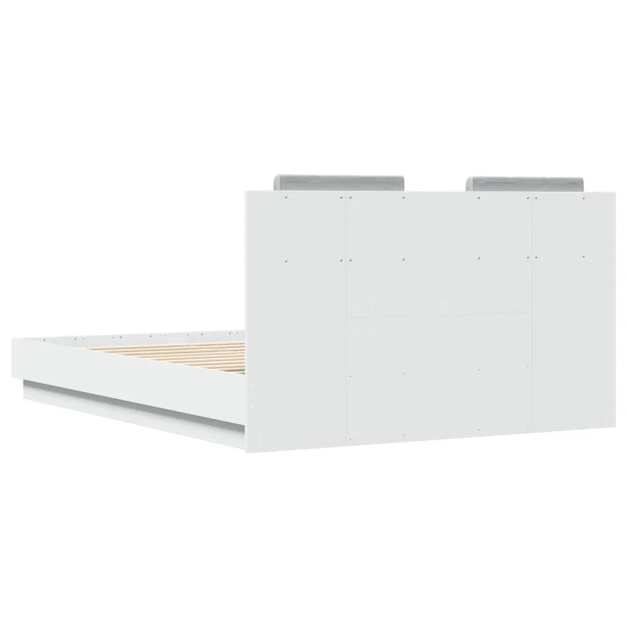 Cadre de lit sans matelas blanc 135x190 cm - 6