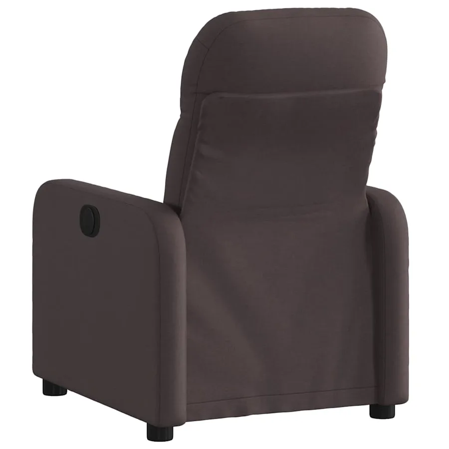 Fauteuil inclinable électrique Marron foncé Tissu - 5