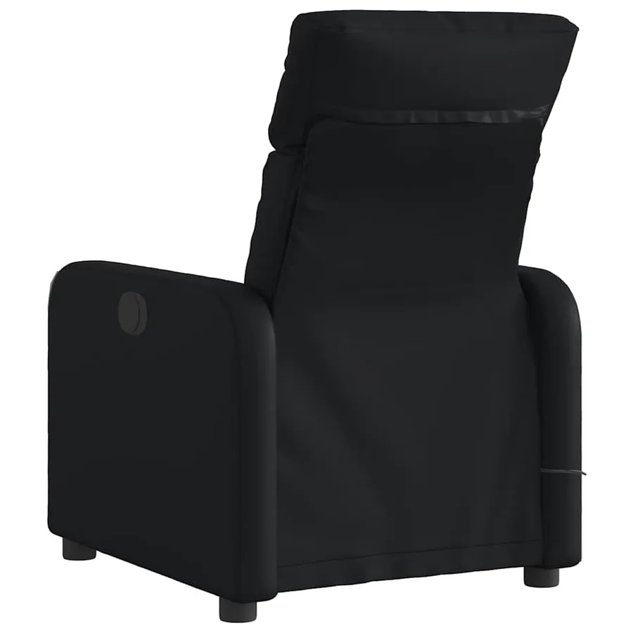 Fauteuil de massage inclinable électrique noir similicuir - 5