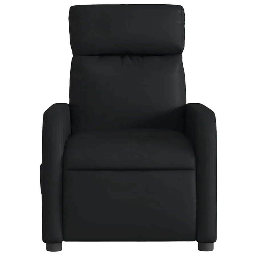 Fauteuil de massage inclinable électrique noir similicuir - 9