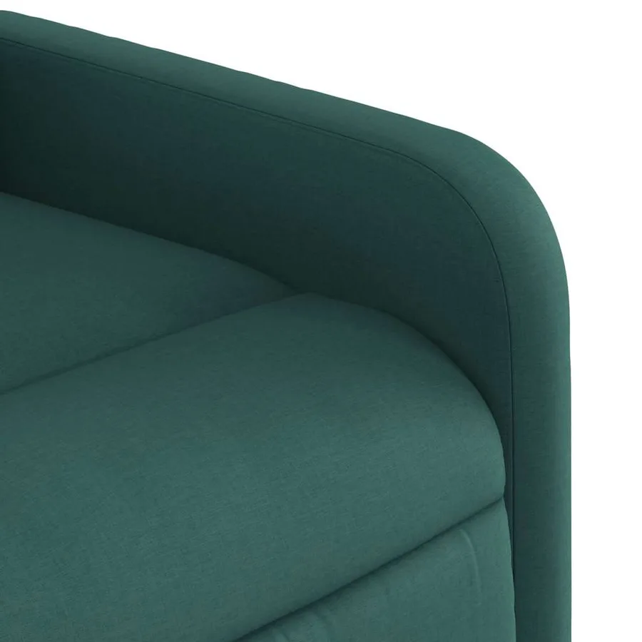 Fauteuil inclinable de massage Vert foncé Tissu - 11